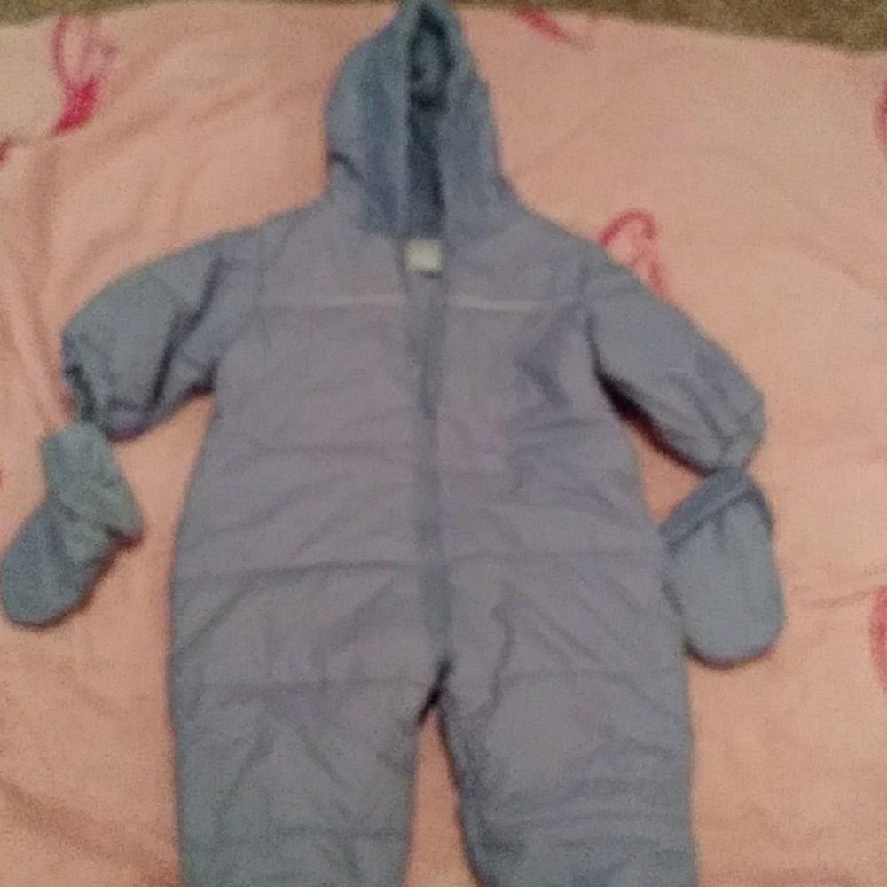 Baby Boys Snow suit & Mittens Set